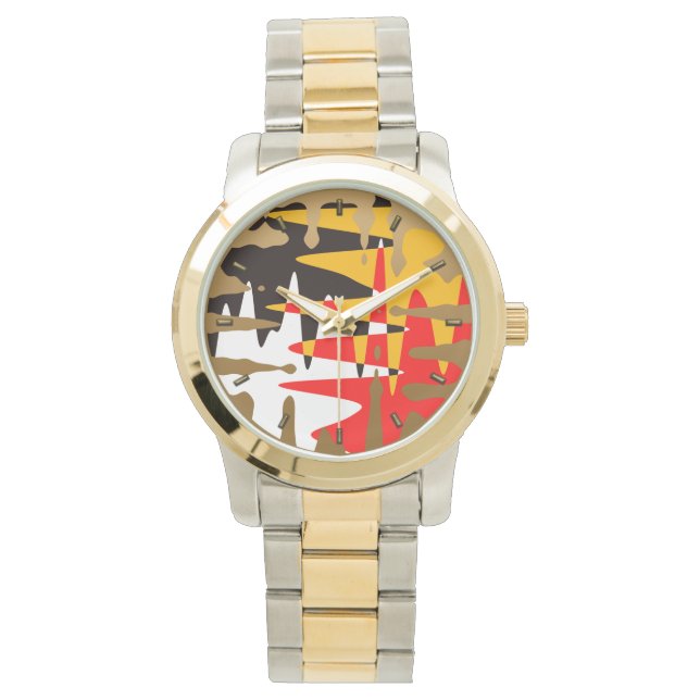 Tribal Watch Modern 4 Nations Art Wrist Watch (Front)