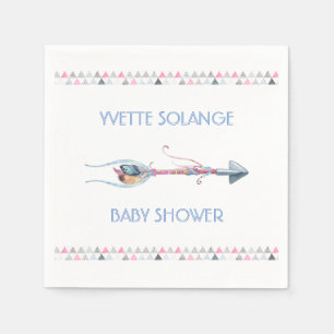 Tribal Watercolor Arrow Feathers Any Occasion Napkin