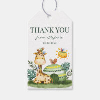 Tribal Watercolor Giraffe Birthday Thank You