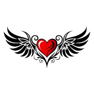 Tribal Winged Heart Coffee Mug