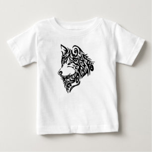 Tribal Wolf Baby T-Shirt