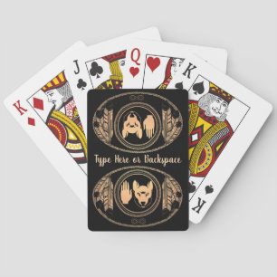 Tribal Wolf Cards Custom Metis Flag Playing Cards