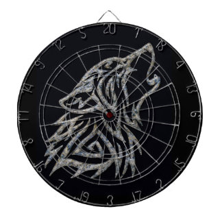 Tribal wolf dartboard