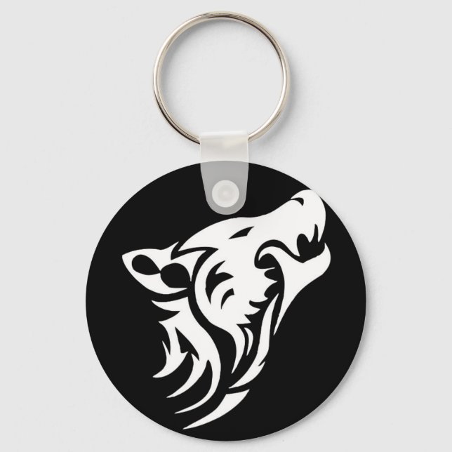 Tribal Wolf Key Ring (Front)