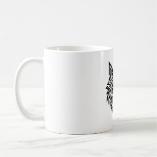 Tribal Wolf Mug – Bold Geometric Animal Design