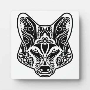 Tribal WOLF Plaque