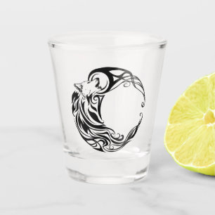 Tribal Wolf Shot Glass