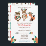 Tribal Woodland Animals Boho Baby Shower Invite<br><div class="desc">Sweetest Tribal Invite featuring a cute tribal bear,  tribal deer,  and tribal fox on a clean and easy to read format. Great for boy,  girl,  or gender neutral baby showers!</div>