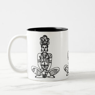 Tribal Yoga Goddess Mug – Ethnic Meditation Coffee