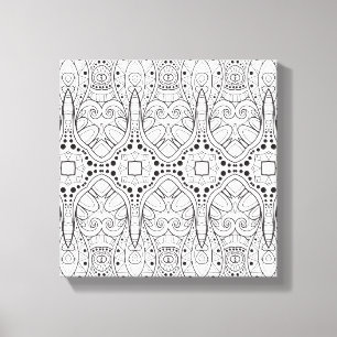 Tribal Zendoodle Design 6 Canvas Print