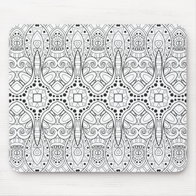 Tribal Zendoodle Design Mouse Pad (Front)