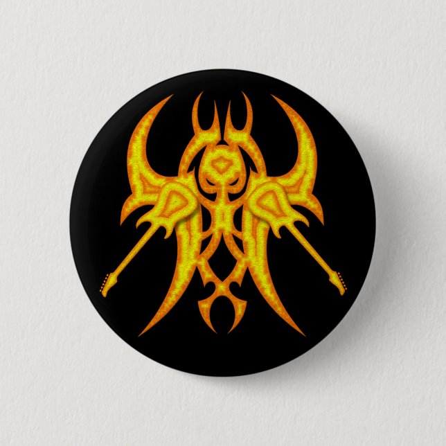 TRIBALGUITARS 6 CM ROUND BADGE (Front)