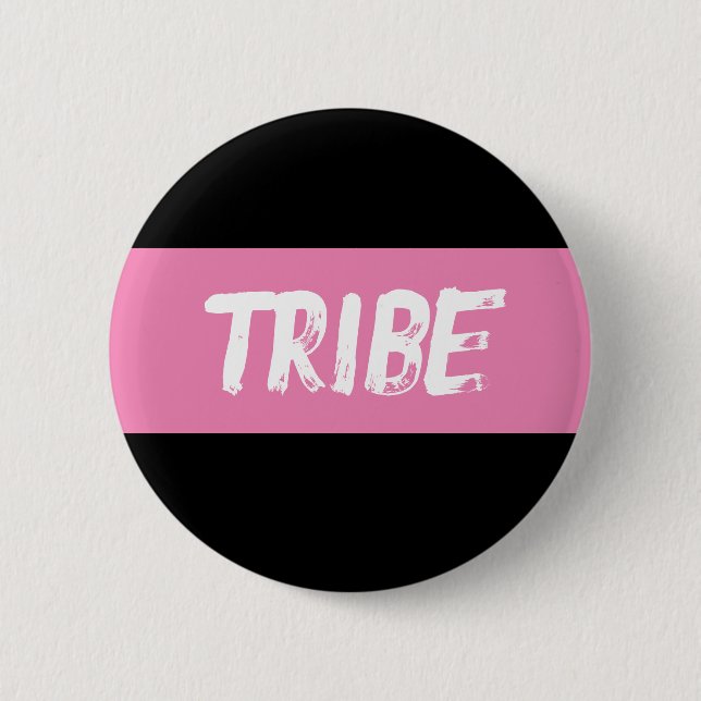 Tribe Double Pink 6 Cm Round Badge (Front)