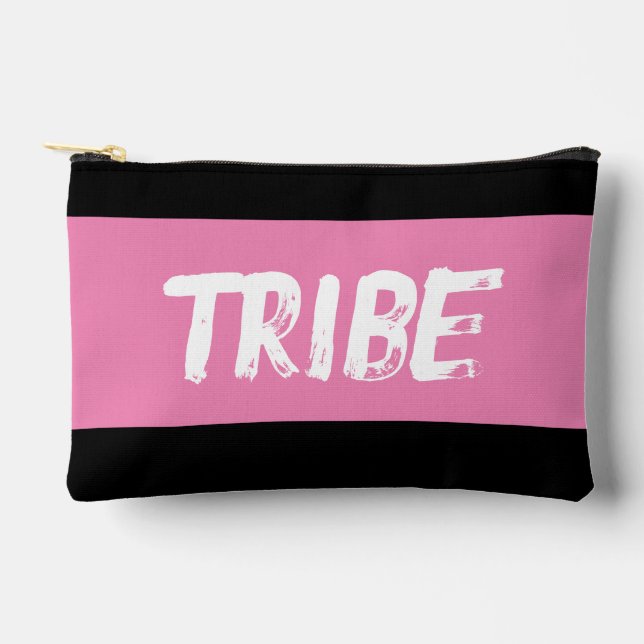 Tribe Double Pink Accessory Pouch (Front)