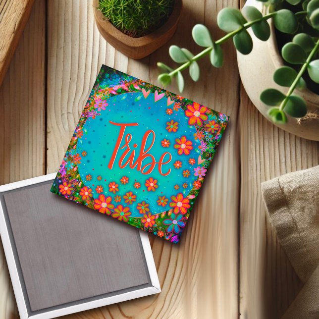 Tribe Fun Floral Friends Inspirivity Magnet (Creator Uploaded)