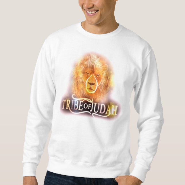 Tribe of Judah - Long Sleeve White Sweatshirt (Front)