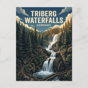 Triberg Waterfalls Germany Postcard