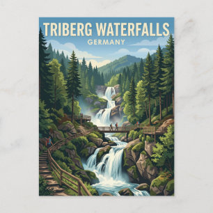 Triberg Waterfalls Germany Postcard