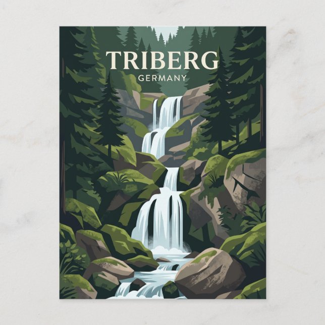 Triberg Waterfalls Germany Postcard (Front)