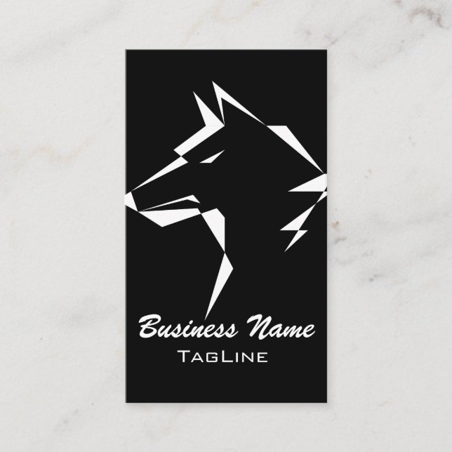 TribeWolf White Business Card (Front)