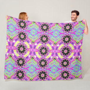 Triblal Pink Design Fleece Blanket