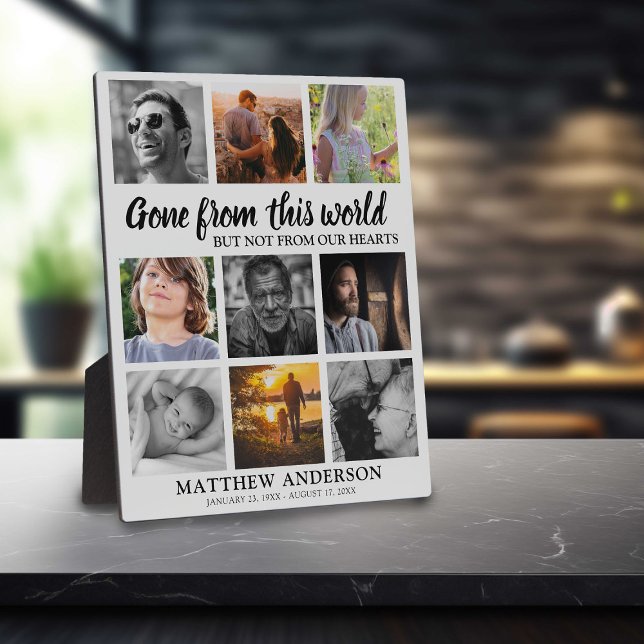 Tribute Family Photo Collage Memorial Plaque (Creator Uploaded)