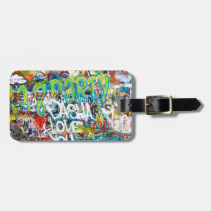 Tribute Graffiti Wall in Prague Luggage Tag