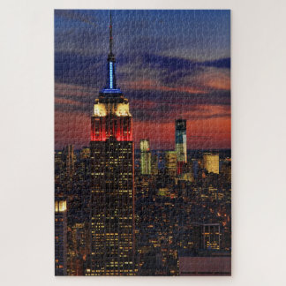 Tribute In Light Sept 11, World Trade Cntr ESB #1 Jigsaw Puzzle