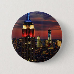 Tribute In Light Sept 11, World Trade Cntr ESB #2 6 Cm Round Badge