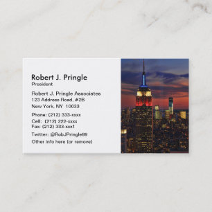 Tribute In Light Sept 11, World Trade Cntr ESB #2 Business Card
