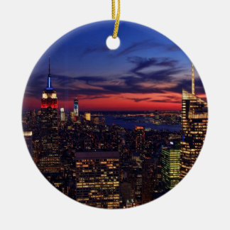 Tribute In Light Sept 11, World Trade Cntr ESB #2 Ceramic Tree Decoration