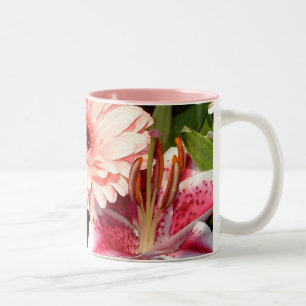 Tribute Lilies Two-Tone Coffee Mug