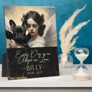 Tribute Loss of French Bulldog Angel Illustration Plaque