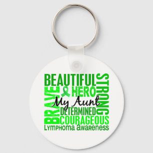 Tribute Square Aunt Lymphoma Key Ring