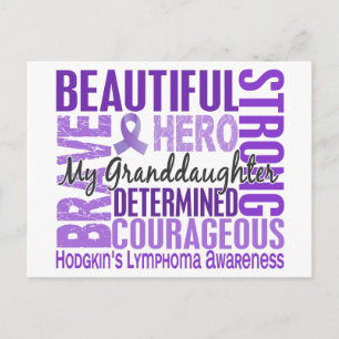 Tribute Square Granddaughter Hodgkins Lymphoma Postcard