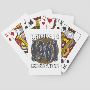 Tribute to 1961 birthday playing cards