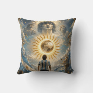 Tribute to Argentina Football Legend Cushion