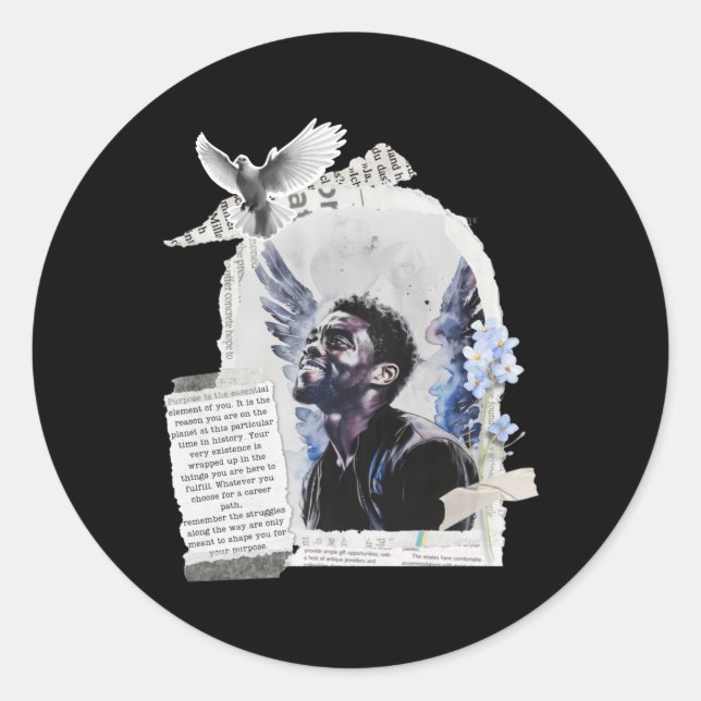 Tribute To Chadwick Boseman - Purpose 2  Classic Round Sticker (Front)