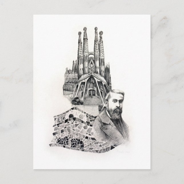 Tribute to Gaudi. Postcard (Front)