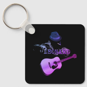 Tribute to Leonard cigarette purple Key Ring