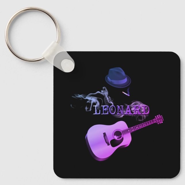 Tribute to Leonard cigarette purple Key Ring (Front)
