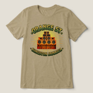 Tribute to Orange St Kingston Jamaica starburst Tri-Blend Shirt