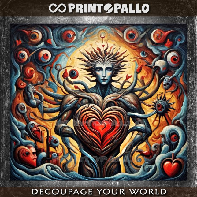 Tribute to surrealism and cubism #1: Love saves! Tissue Paper (Creator Uploaded)