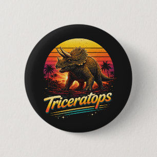 Triceratops 6 Cm Round Badge