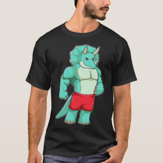 Triceratops as Bodybuilder at Bodybuilding T-Shirt