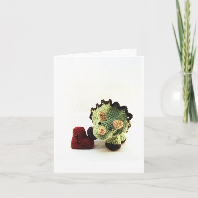 Triceratops - Blank Holiday Card (Front)