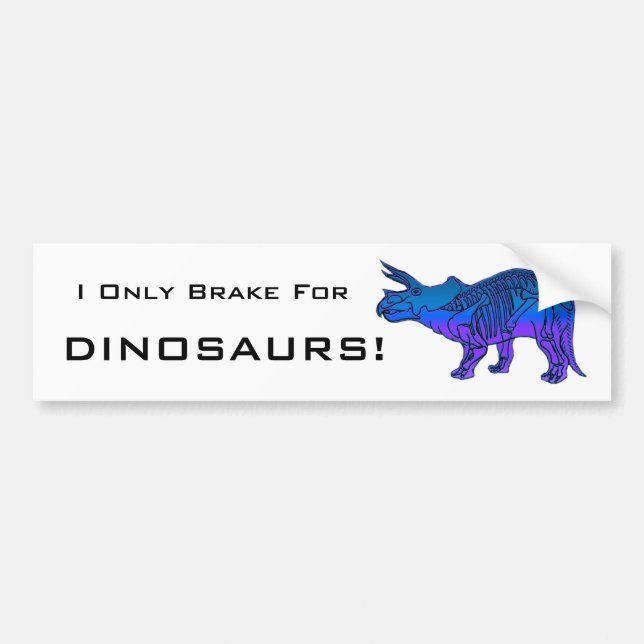Triceratops Bumper Sticker (Front)