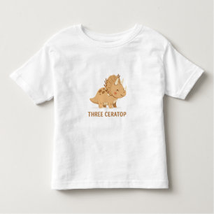 Triceratops Café – Cute Dinosaur Coffee Illustrati Toddler T-Shirt