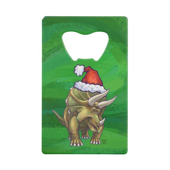 Triceratops Christmas Green (Front)