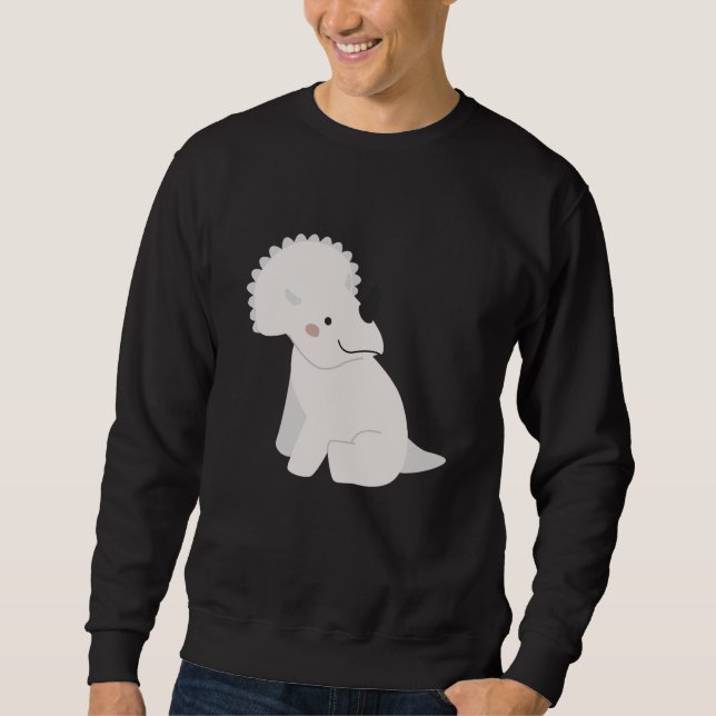 Triceratops, Cute Dinosaur Baby Sweatshirt (Front)
